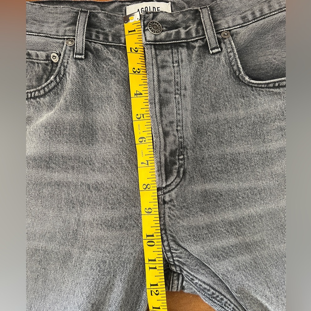 Agolde "Ripley" Cropped Charcoal Wide Leg Jeans - Sz 27 x 26" Inseam - Picture 8 of 13